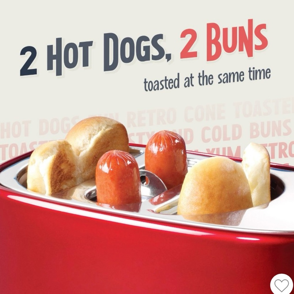 Brand New Nostalgia Red Pop Up Hot Dog Toaster - Picture 10 of 10